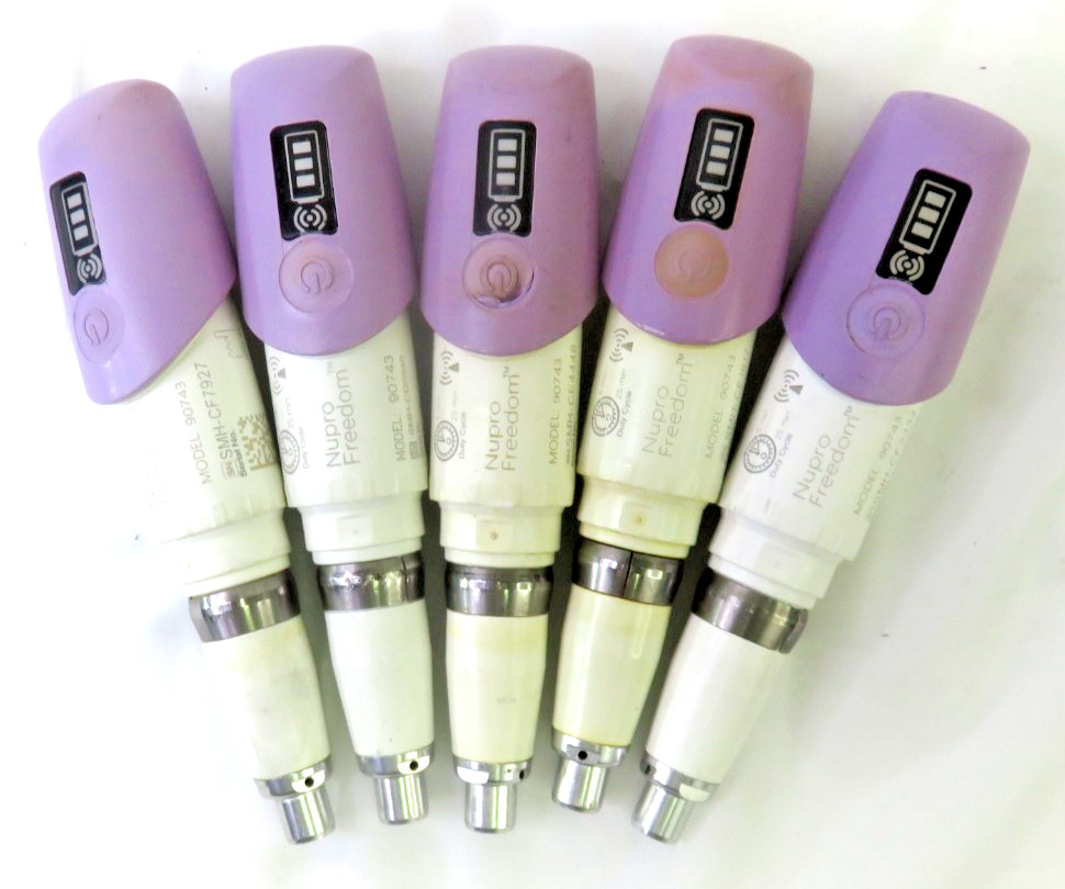 DENTSPLY Nupro Freedom Dental Handpiece 90743, Lot of 5, FOR PARTS/ REPAIR