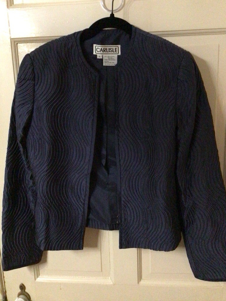 Carlisle Navy Blue Silk Jacket