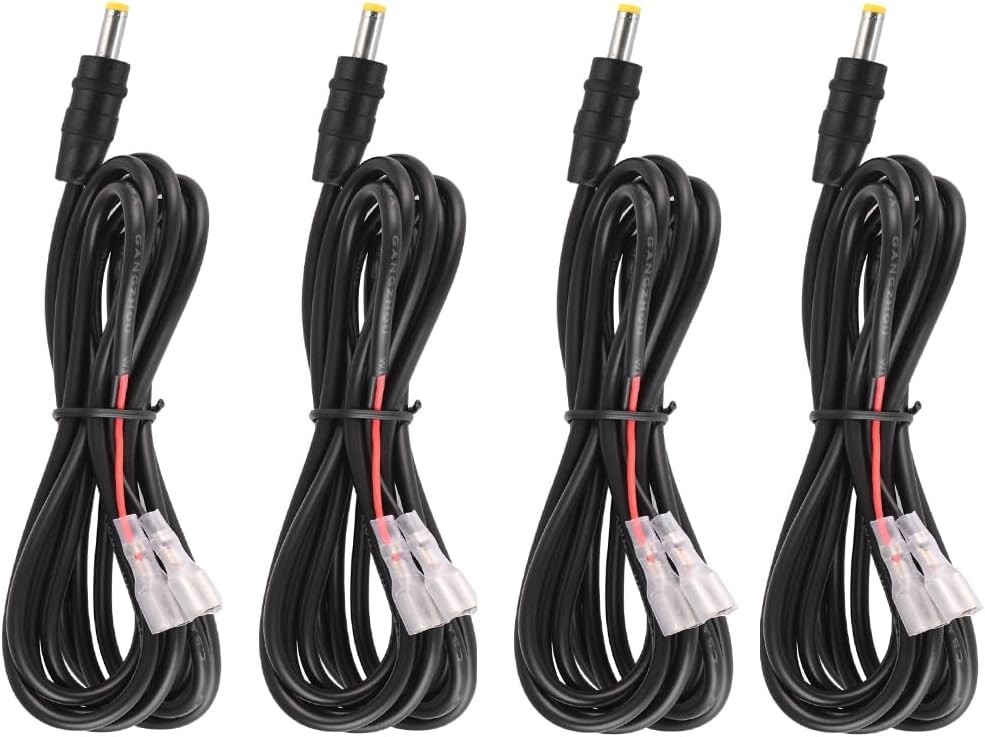 4 Pcs Trail Camera Power Cord, 4.0X1.7Mm DC External Power Cable Compatible with