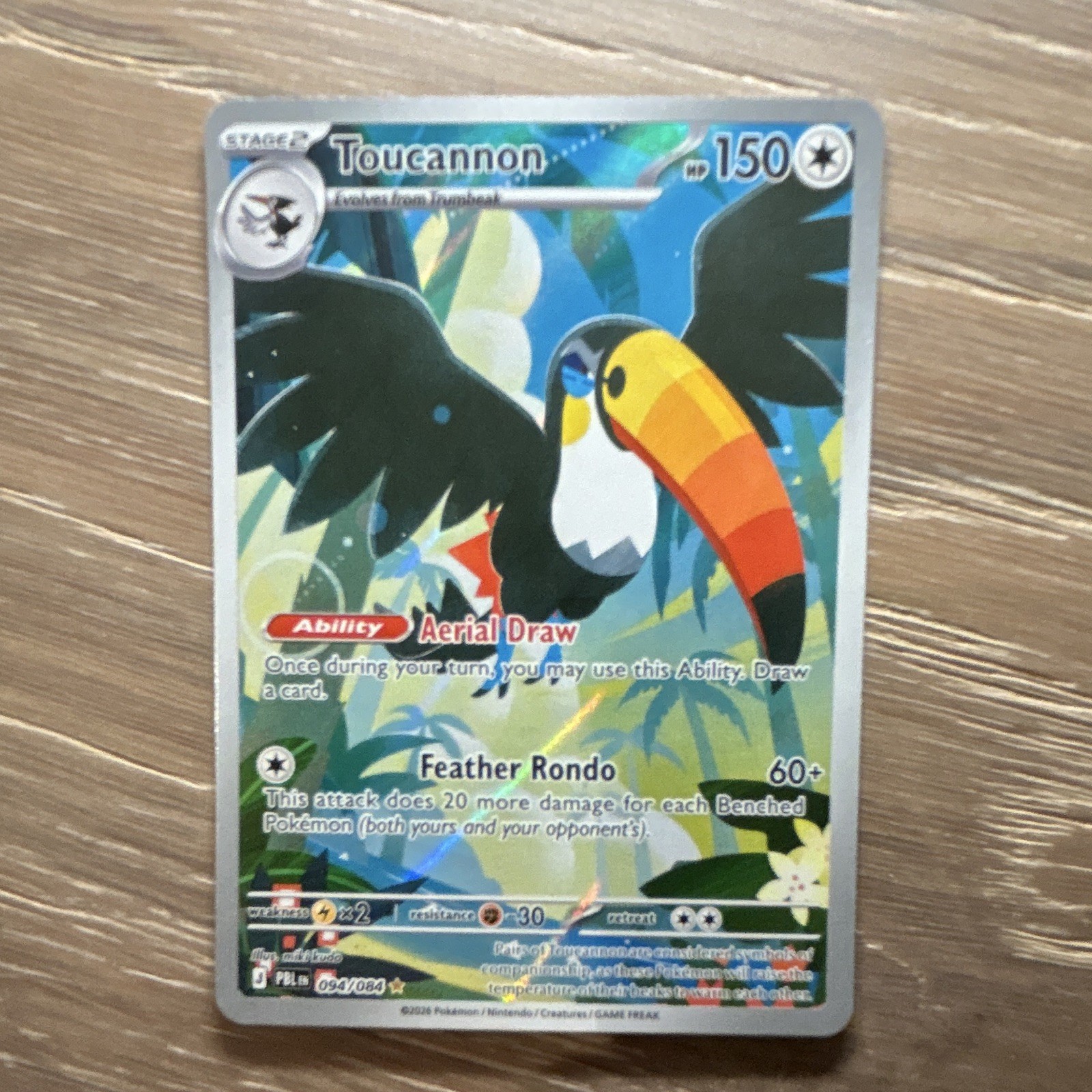 Pokemon TCG Toucannon 094/084 Paldea Evolved Reverse Holo Rare 150 HP Eng 2023 Pokemon TCG Toucannon 094/084 Paldea Evolved Reverse Holo Rare 150 HP Eng 2023