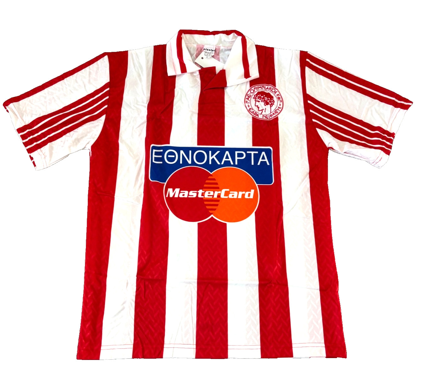 FC Olympiacos Piraeus Football Shirt Men's Vintage Soccer Jersey XL Retro 1996