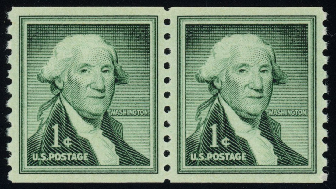 USA Scott# 1054b, Coil Pair, Mint NH PSE Graded Superb 98 SMQ $130 (55936)