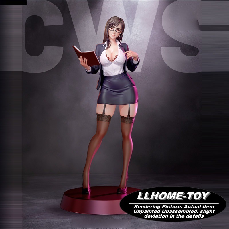 1/6 hot Secretary 3D Print Model Unpainted Unassembled GK statue Figure