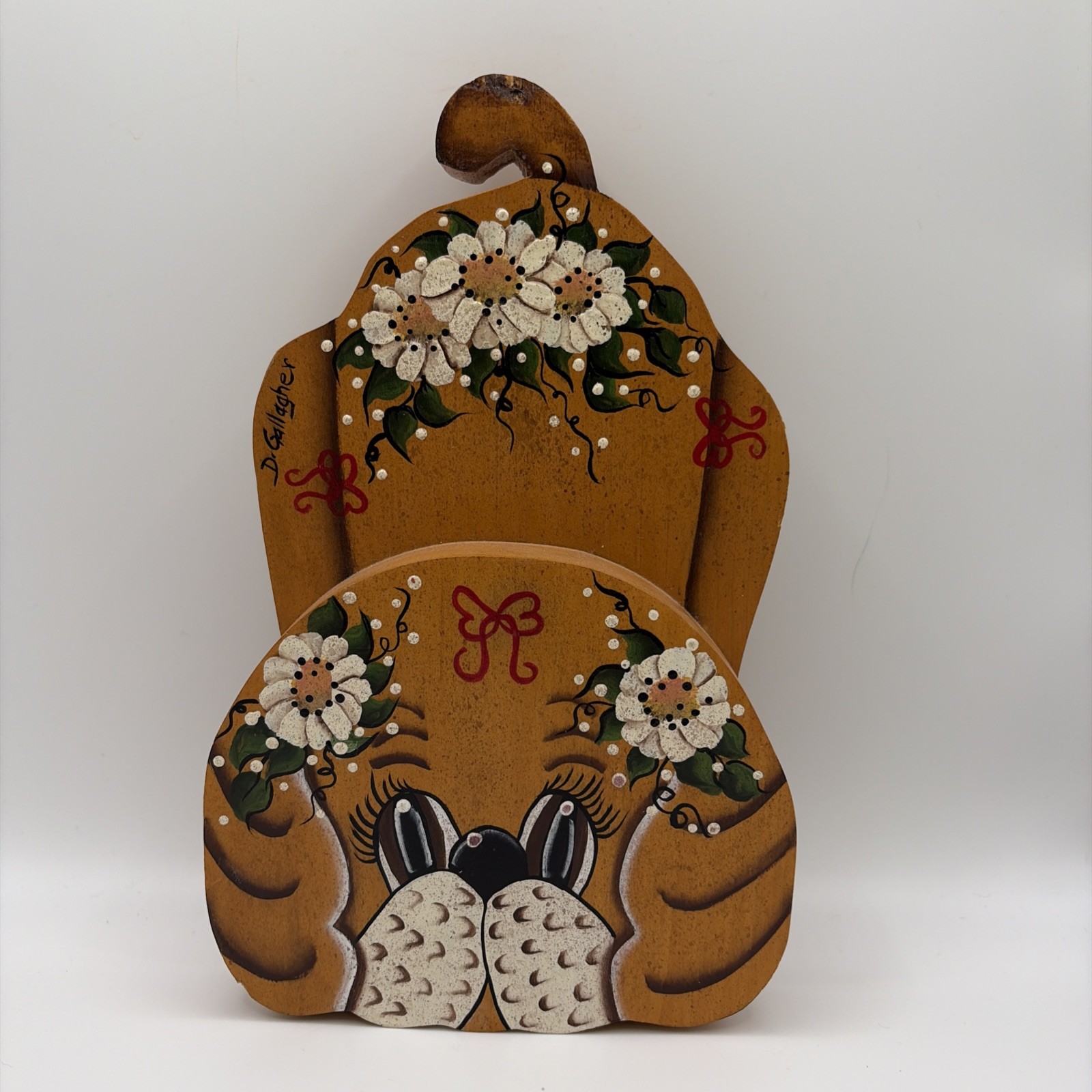 Vintage 1980s Hand Painted Wooden Dog Cottagecore Kitschy Whimsical Folk Art Vintage 1980s Hand Painted Wooden Dog Cottagecore Kitschy Whimsical Folk Art