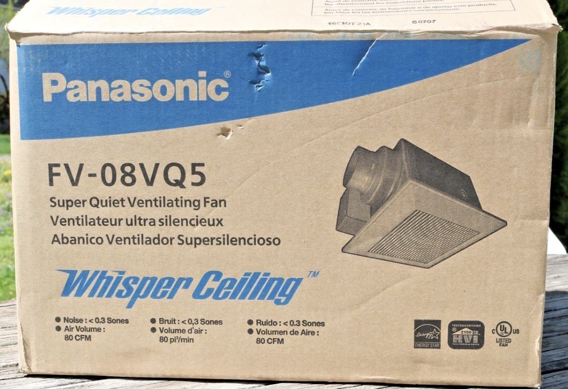 Panasonic WhisperCeiling FV-08VQ5 Ventilation Fan 80 CFM Quite NEW Open Box