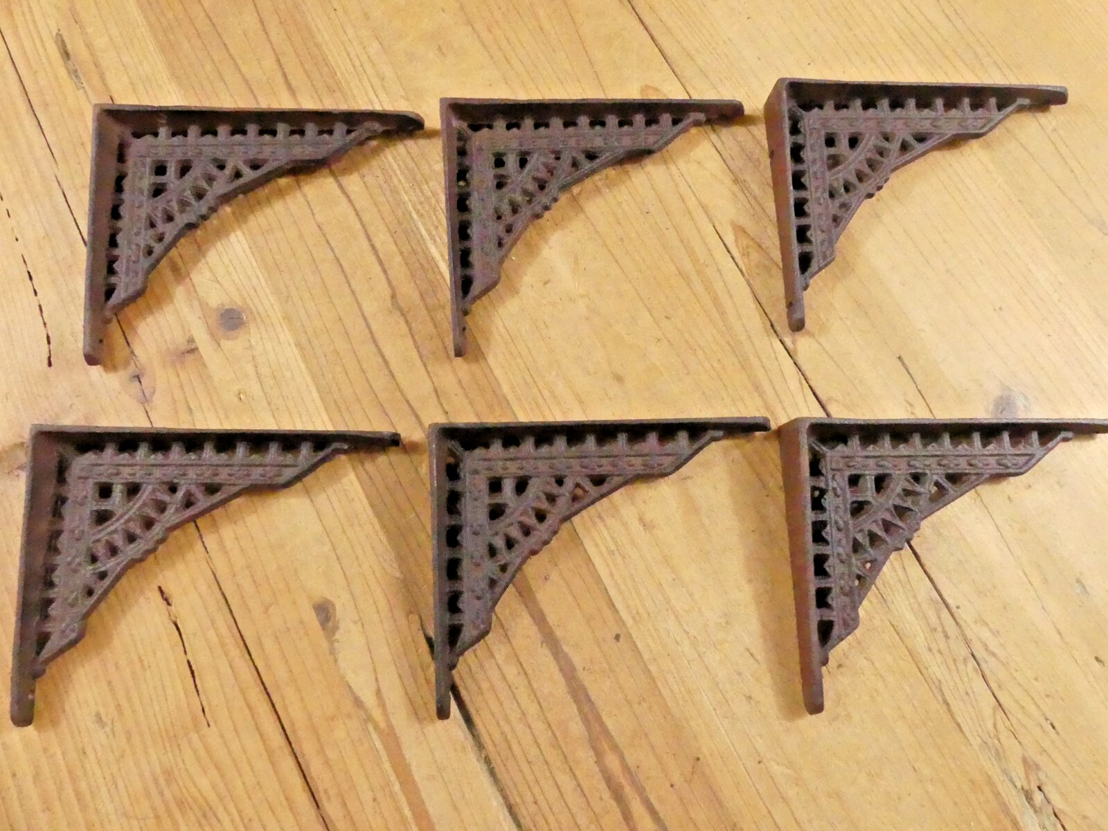 6 Antique Style Shelf Brace Wall Bracket Cast Iron Brackets SMALL 5 x 4 Restore 6 Antique Style Shelf Brace Wall Bracket Cast Iron Brackets SMALL 5 x 4 Restore