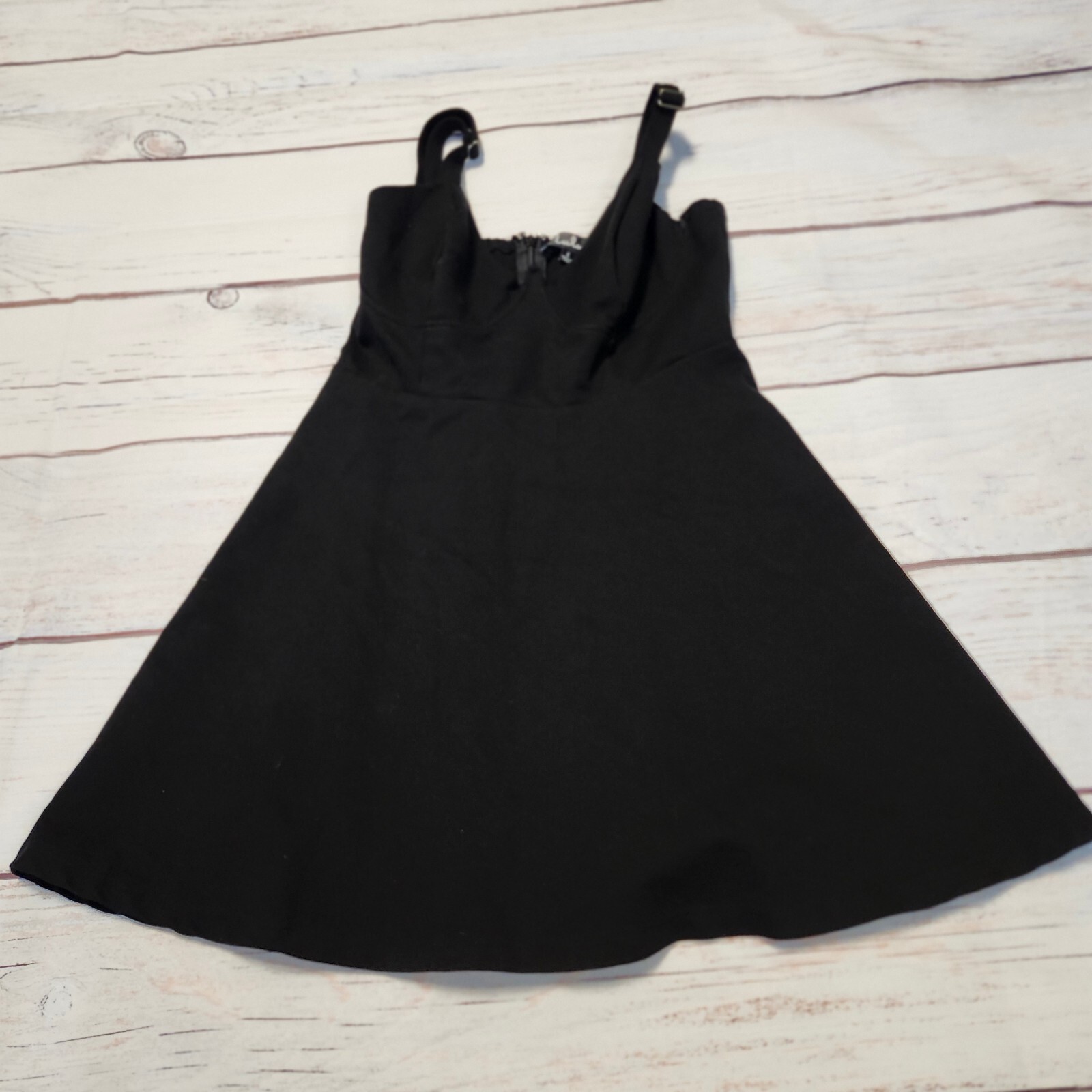 Lulus Black Fit & Flare Dress with Adjustable Straps Size Large Lulus Black Fit & Flare Dress with Adjustable Straps Size Large