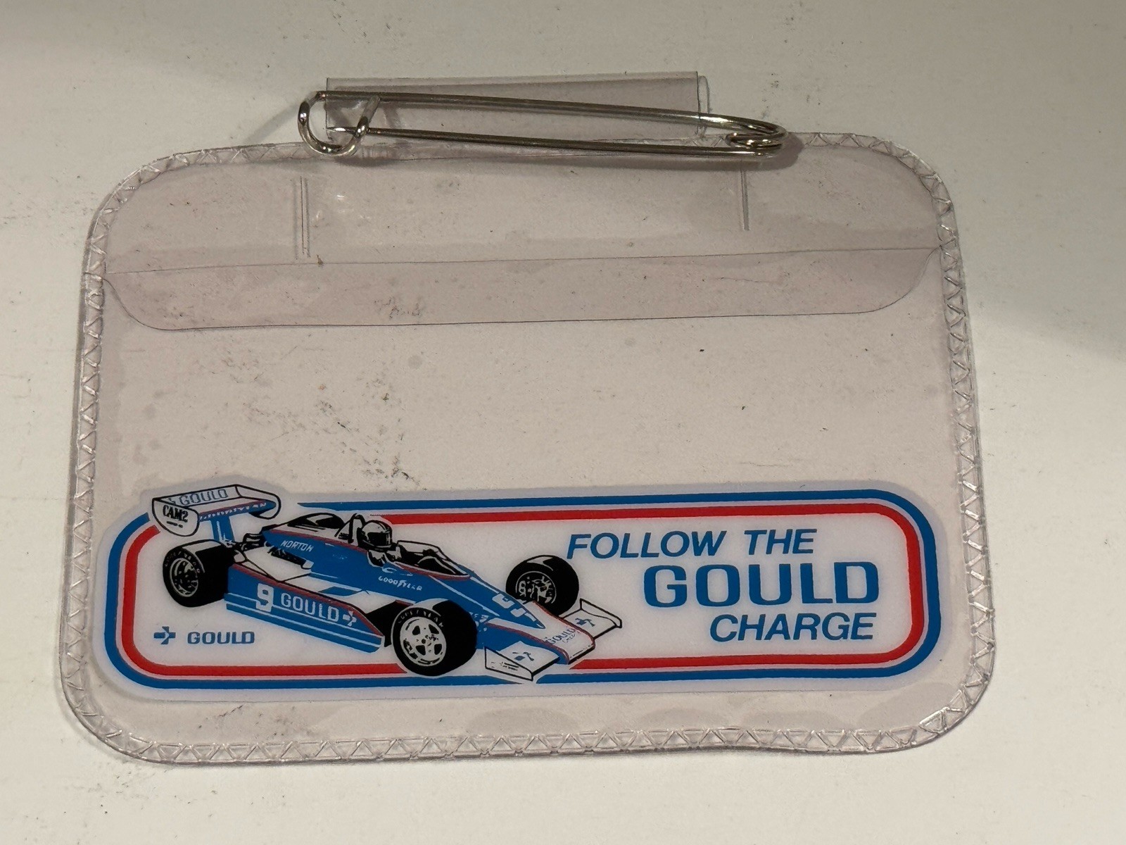 New Old Stock 1979 Indy 500 Winner Rick Mears Badge Holder Gould Charge Rare