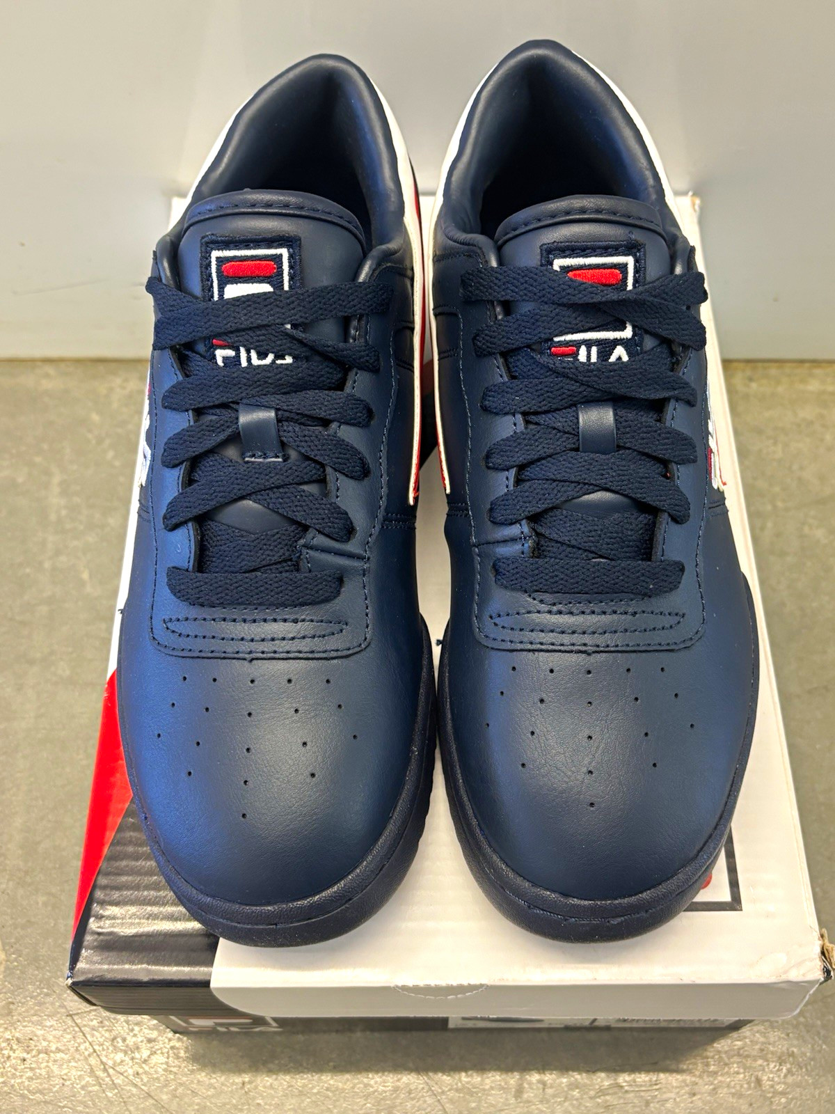 FILA Original Fitness Blue Lace Up Low Top Men\'s Sneaker Athletic Shoes NIB