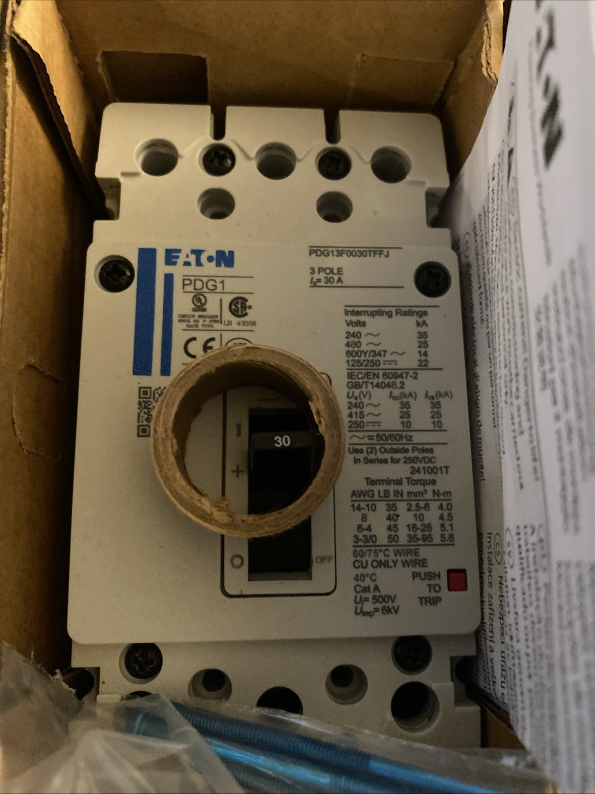 Eaton Circuit Breaker PDG13F0030TFFJ