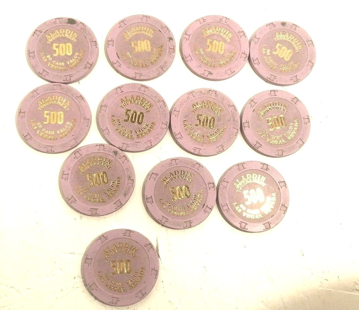 VINTAGE ALADDIN CASINO CHIP $500 TOURNAMENT NCV LAS VEGAS NV GAMBLE FUN GAME 