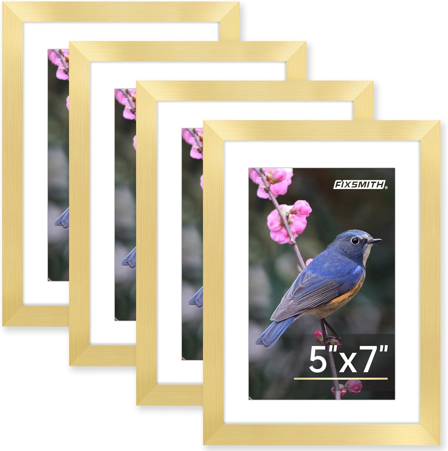 5x7 Picture Frame Bulk-4 Pack Gold Picture Frames Collage Wall Decor Wall