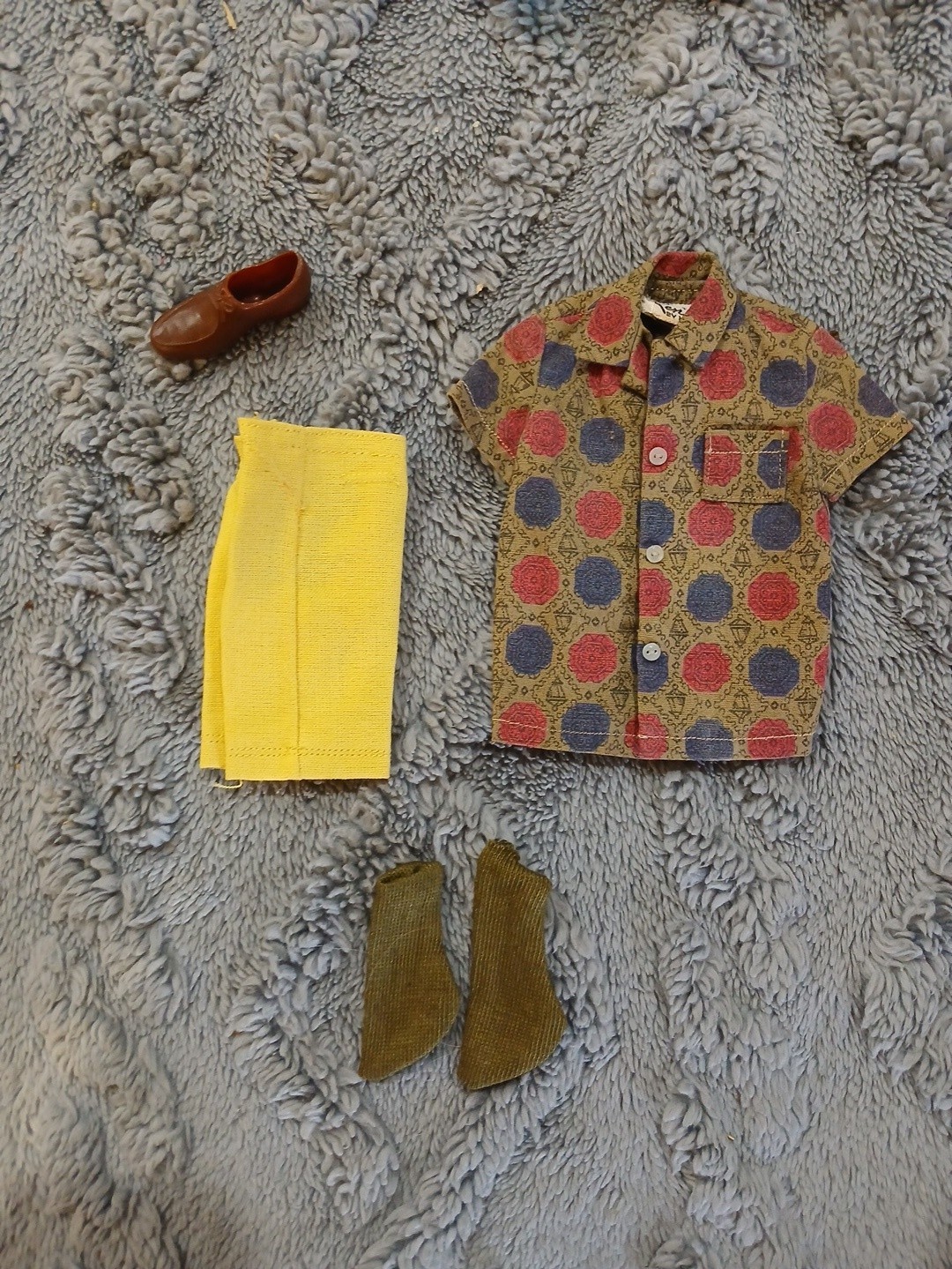 Vtg 1961 Ken Sport Shorts Outfit 783 Mattel TM Tag YKK Zipper Loafer Japan
