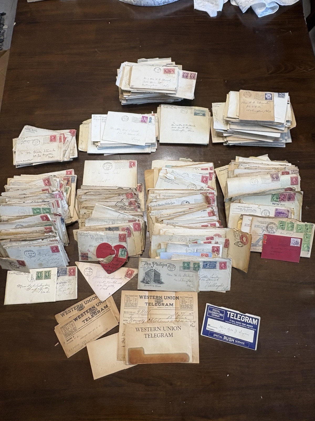400+ letters from early 1900’s-1960 most from 1900-1930’s + 6-1920’s telegrams 400+ letters from early 1900’s-1960 most from 1900-1930’s + 6-1920’s telegrams