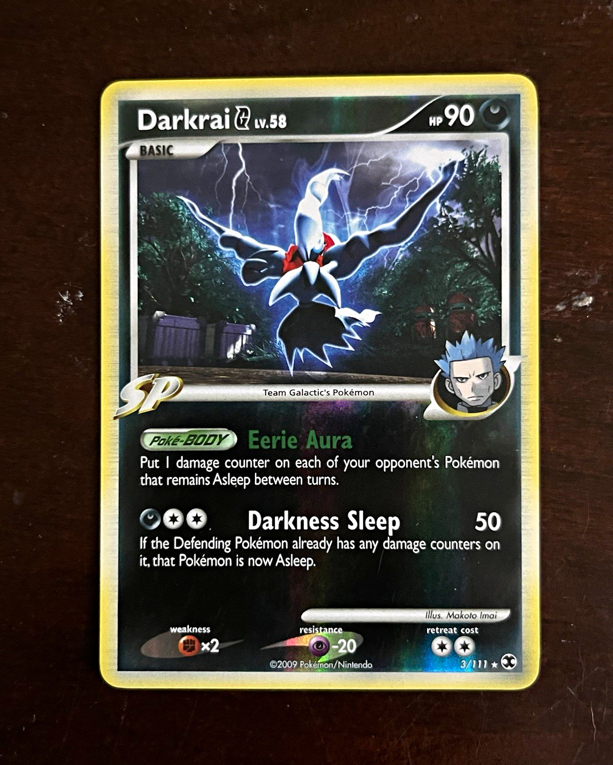 Pokémon Darkrai G 3/111 Platinum Reverse Holo Rare 90 HP Basic Eng 2009
