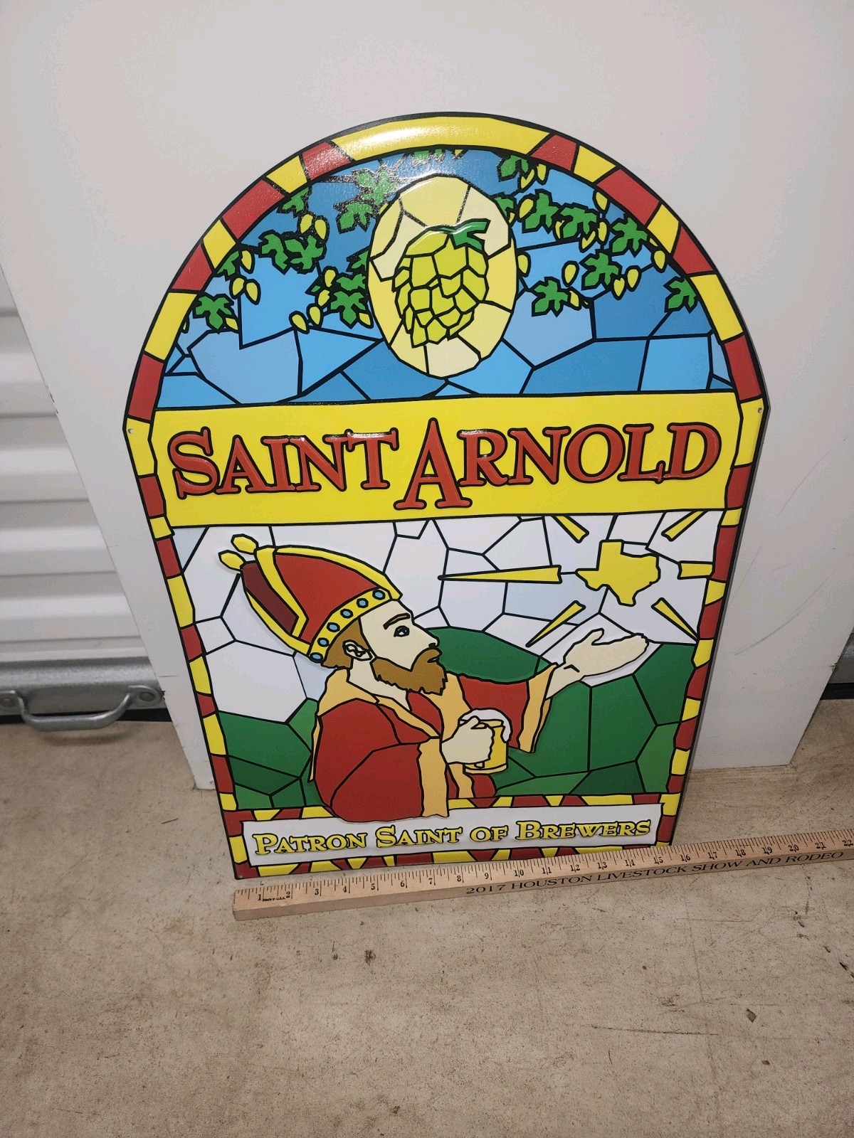 St Arnold Houston Texas Brewery Metal Stained Glass Look  BEER BAR Metal SIGN 