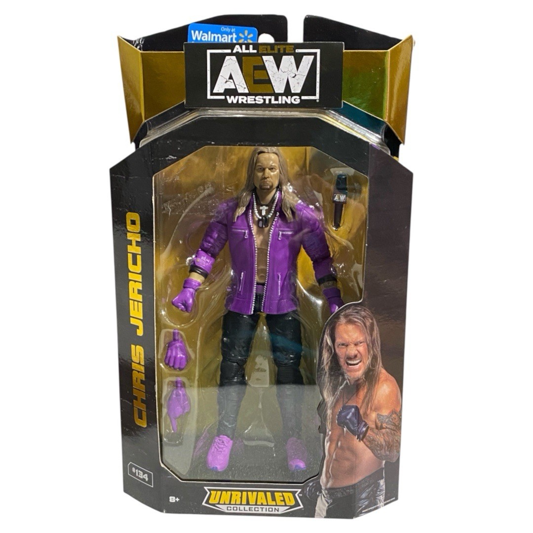 AEW Unrivaled Collection Chris Jericho Action Figure Boxed Alt Hands Mic