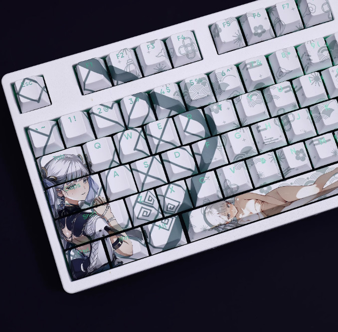 COOL ANIME WAIFU TRENDY CUTE KEYCAP SET FULL KEYBOARD SIZE