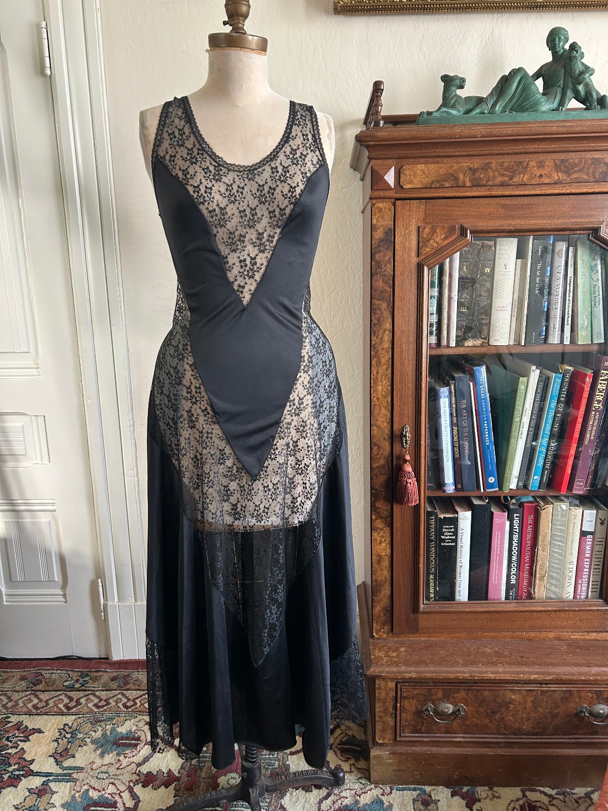 Vintage 1970s 80s Black Sheer Lace Slip Dress Nylon Lingerie Boudoir Goth S/M Vintage 1970s 80s Black Sheer Lace Slip Dress Nylon Lingerie Boudoir Goth S/M