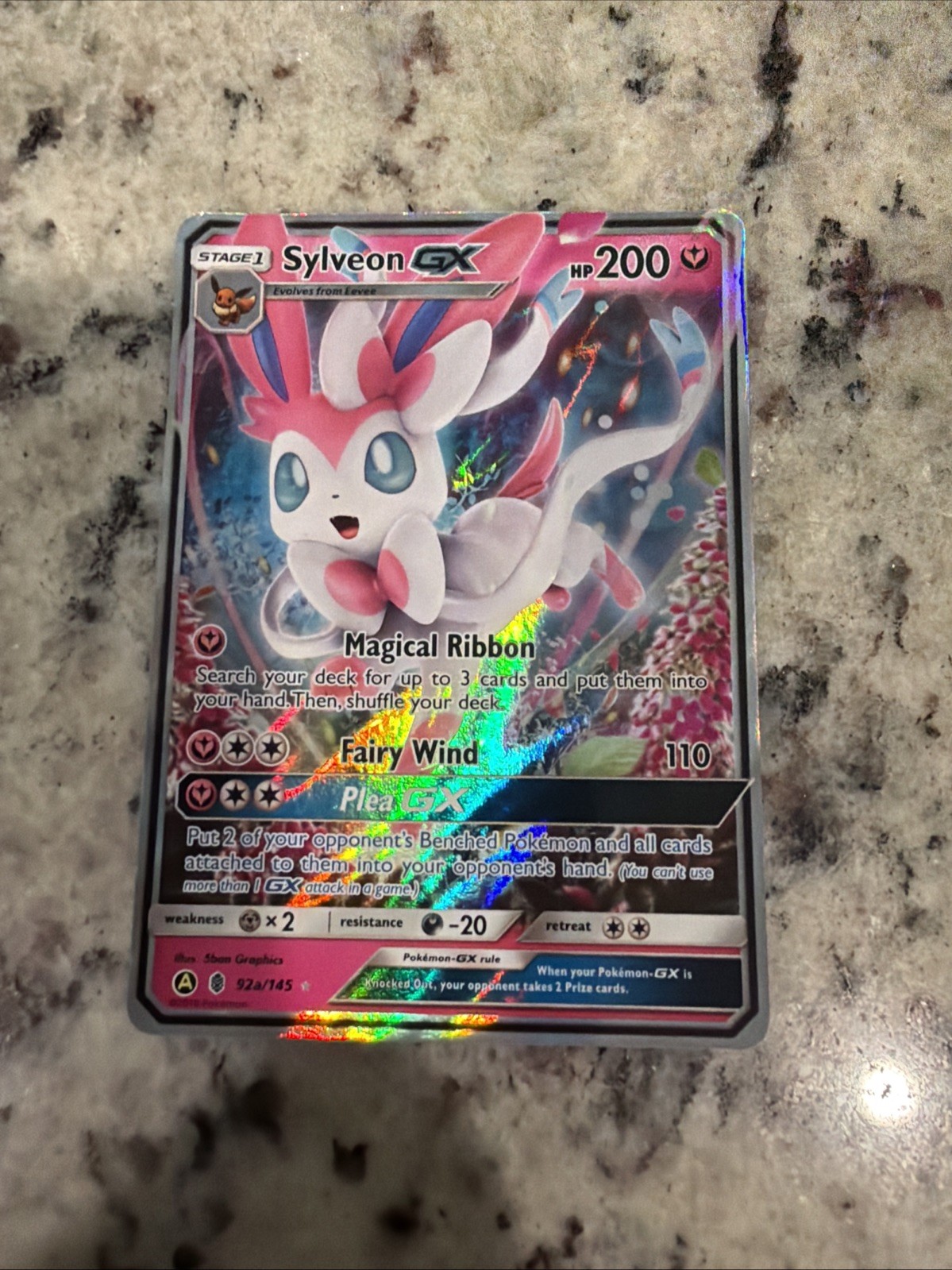 Sylveon GX 092A/145 Alternate Art Holo Sylveon GX 092A/145 Alternate Art Holo