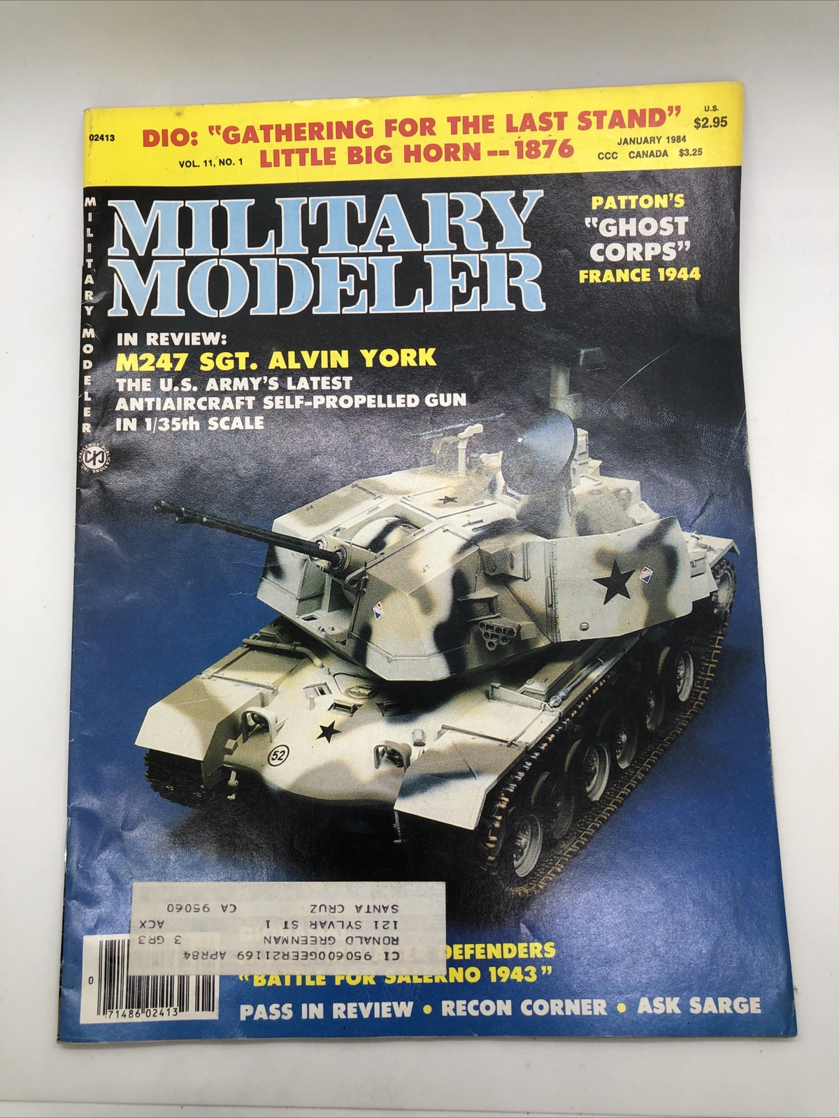 Military Modeler 1984 January Little Big horn 1876 Patton Ghost Corps