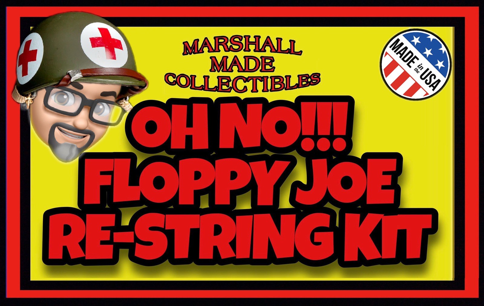 OH NO FLOPPY JOE Re-String Restring Kit For Vintage GI JOE ACTION MAN AT Joes