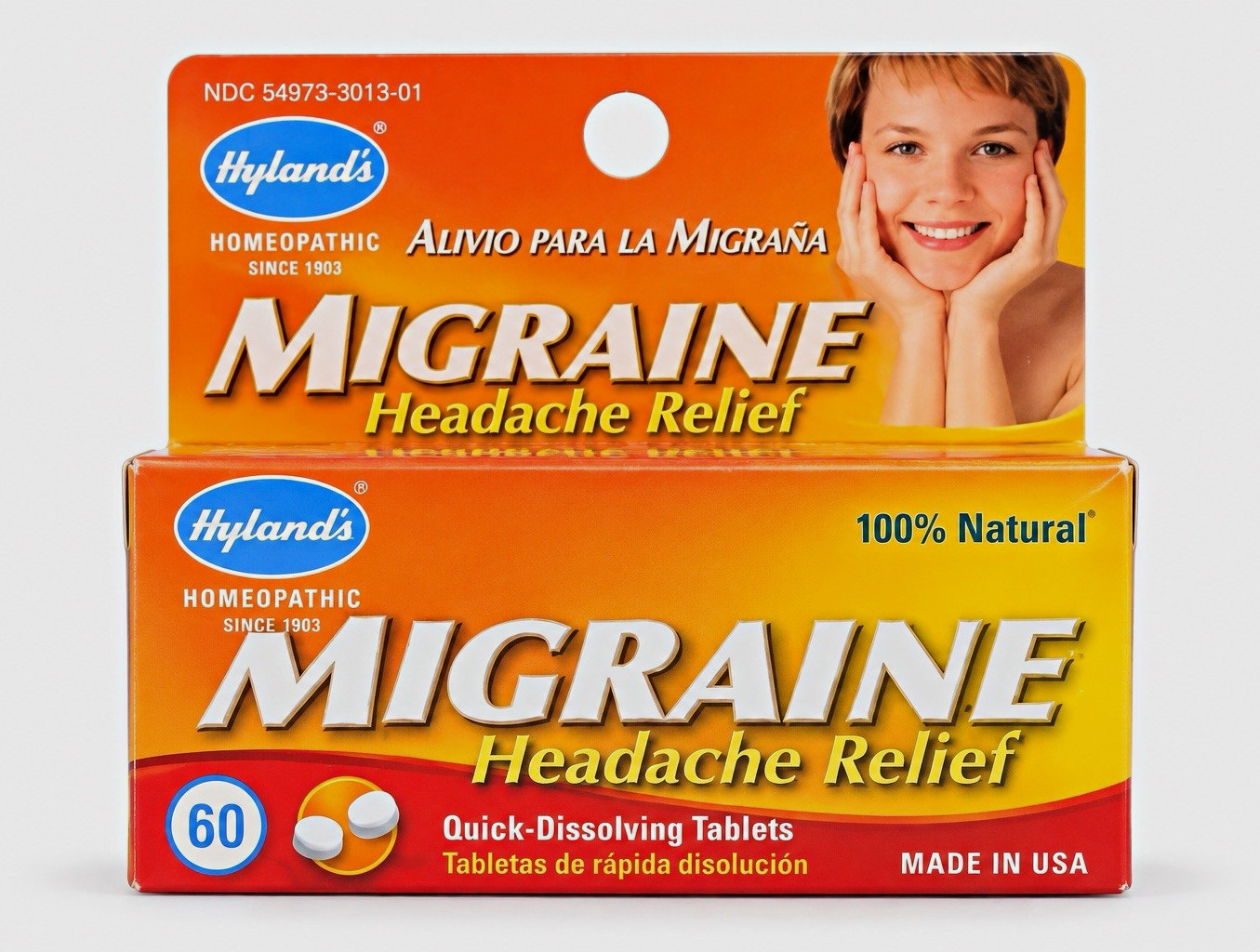 Hyland\'s Homeopathic Migraine Headache Relief Quick-Dissolving 60 Tablets