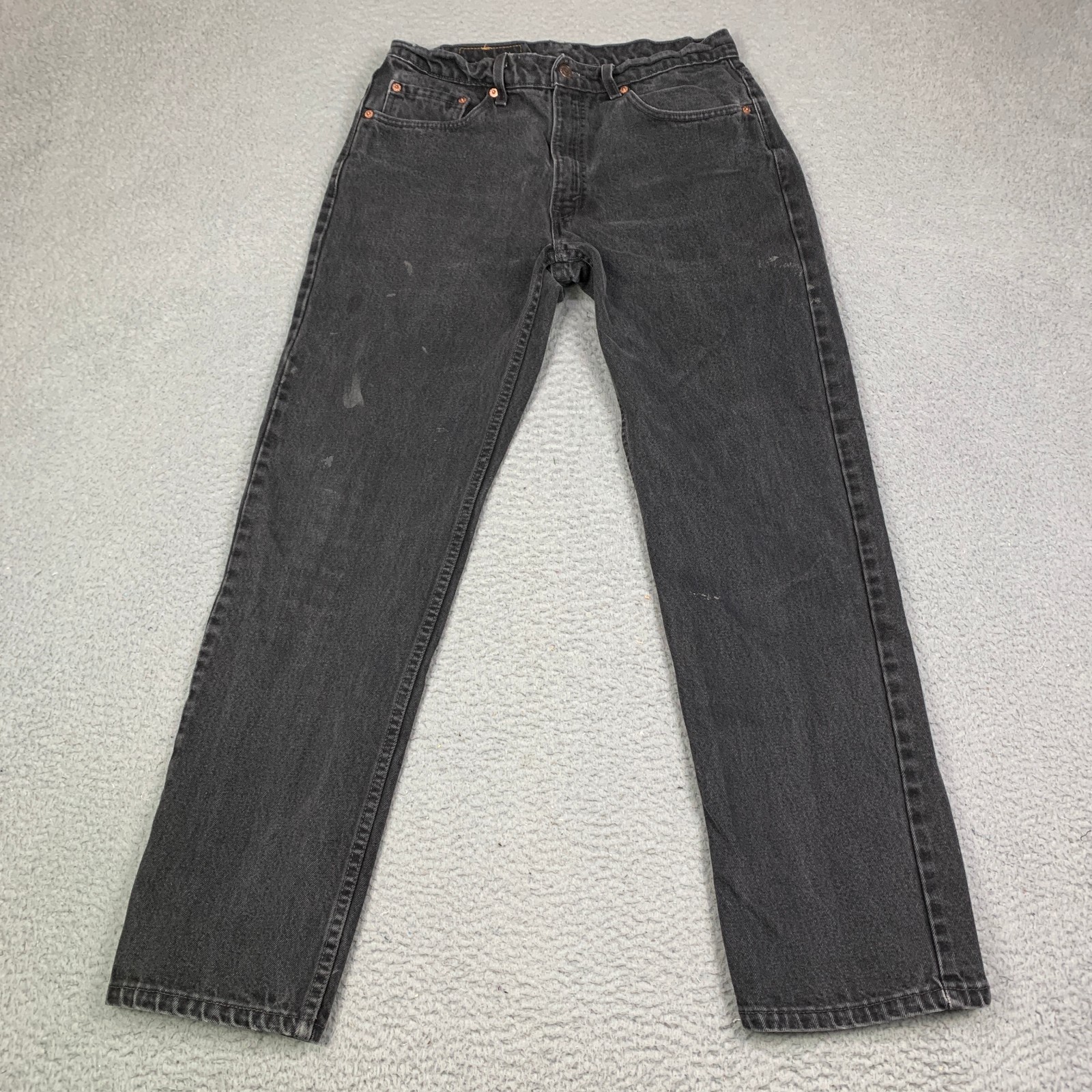 Vintage Levi\'s 505 Jeans Men\'s 33 x 30 Black Denim 90\'s Faded Vintage Levi\'s 505 Jeans Men\'s 33 x 30 Black Denim 90\'s Faded