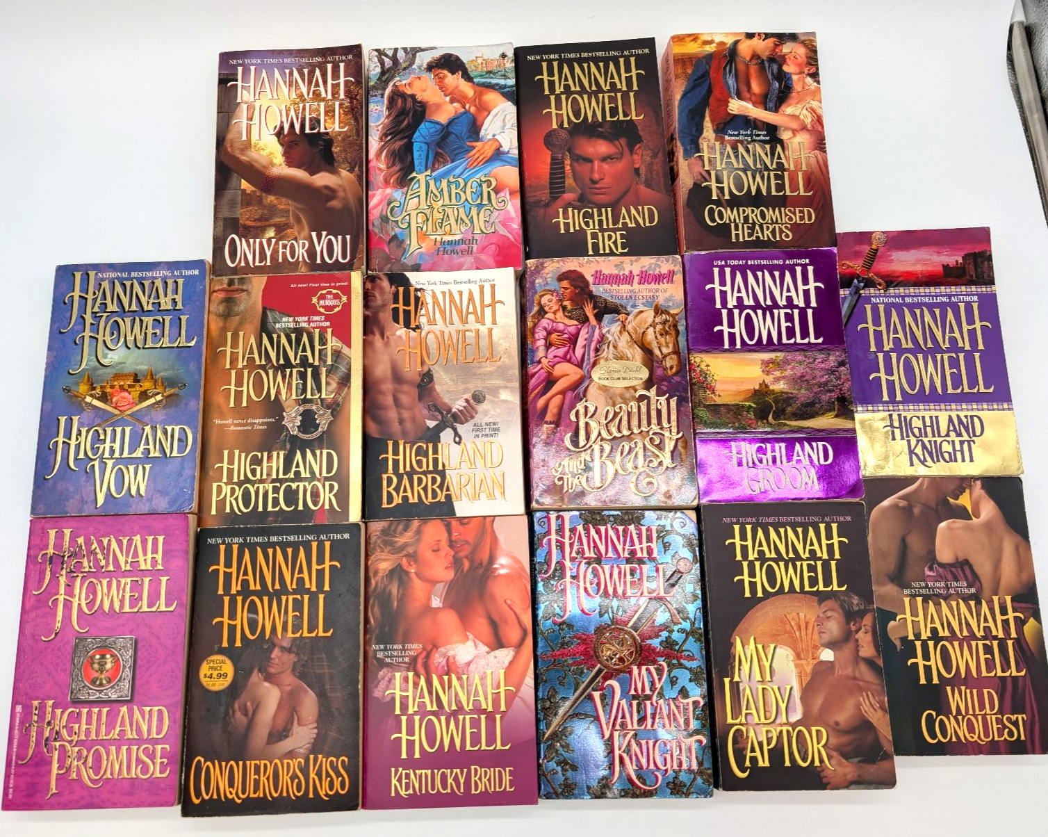 Hannah Howell Historical Romance Paperback Book Lot 16 Highland Medieval Novels