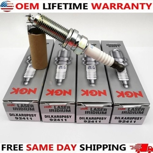 4X NGK 92411 Iridium Platinum Spark Plug DILKAR8P8SY For Honda Accord Acura 1.5T 4X NGK 92411 Iridium Platinum Spark Plug DILKAR8P8SY For Honda Accord Acura 1.5T
