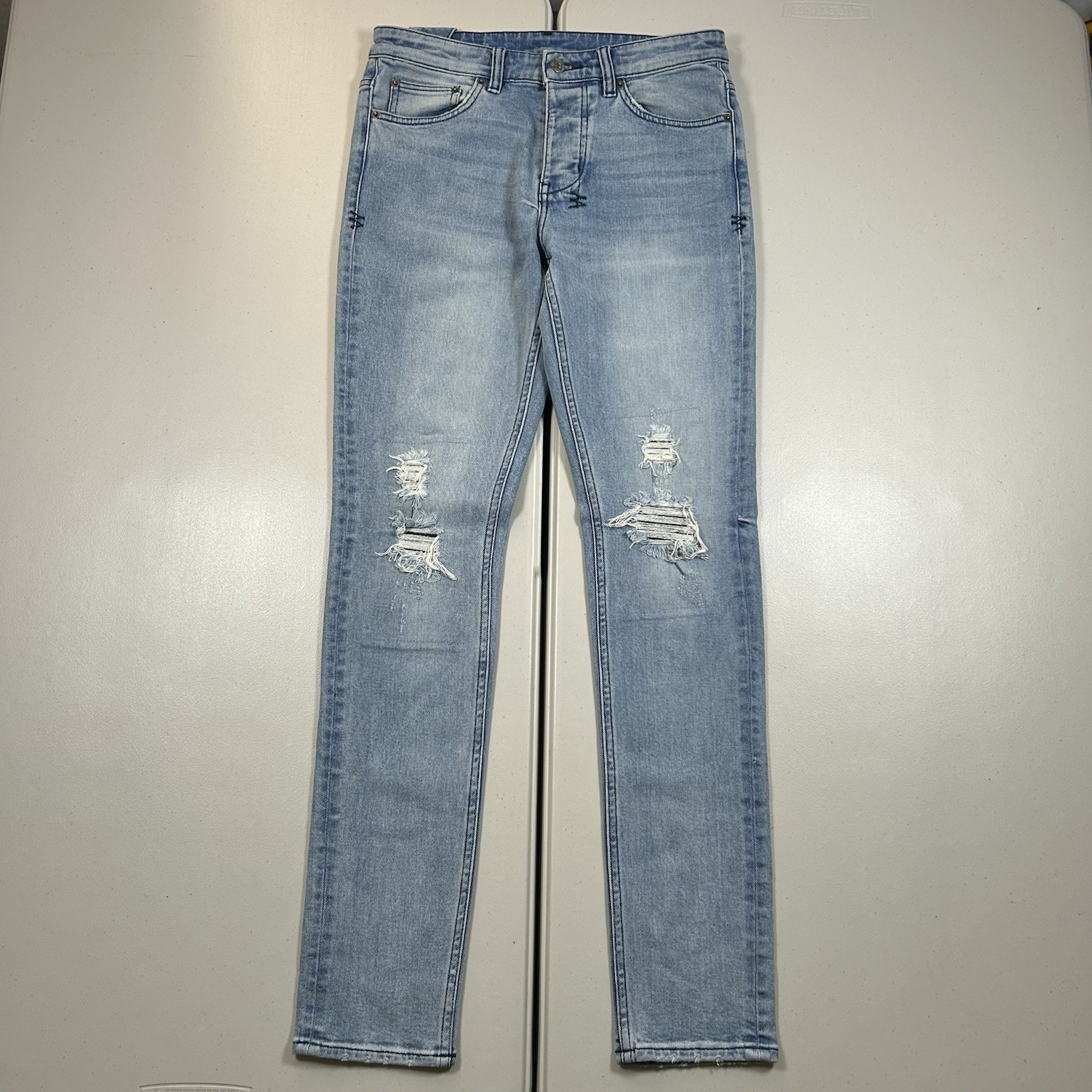 Ksubi Chitch Blue Jeans Men Size 30 Waist 32 Inseam Skinny Rockstar Punk Hip Hop Ksubi Chitch Blue Jeans Men Size 30 Waist 32 Inseam Skinny Rockstar Punk Hip Hop
