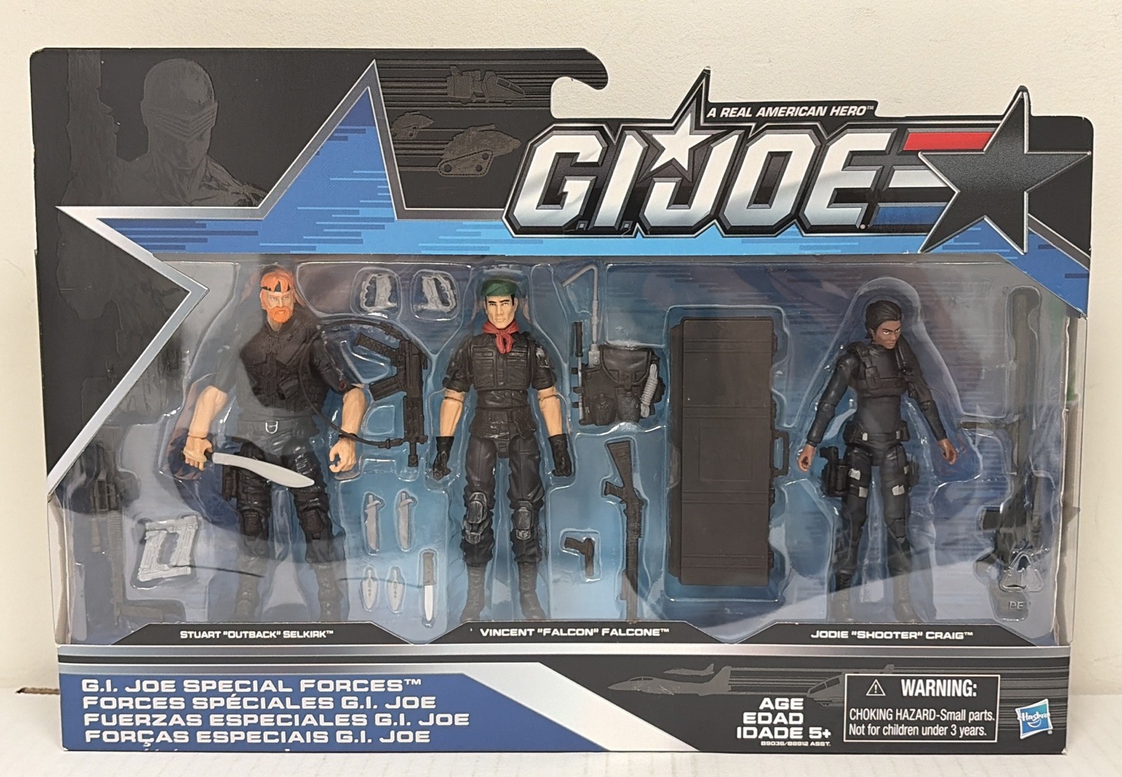GI Joe 50th Special Forces Shooter/Falcon/Outback 3 pack, Night Force 2016, MISB