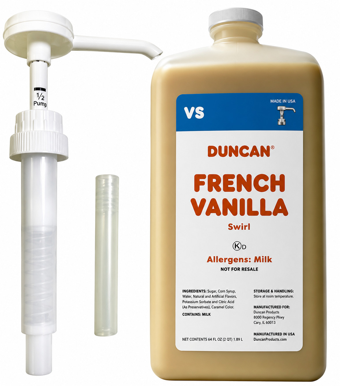 Dunkin Donuts French Vanilla Swirl 64 Oz Jug &  Exp: MIN 90 DAYS