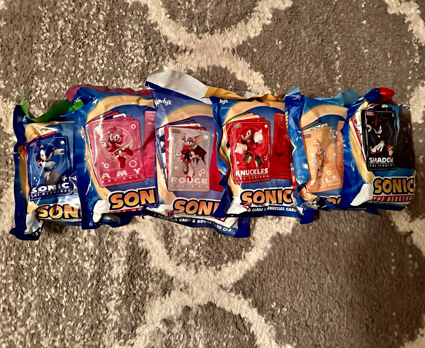 Wendy's Sonic the Hedgehog Sealed Non-Sport Trading Card Packs Lot of 6 Wendy's Sonic the Hedgehog Sealed Non-Sport Trading Card Packs Lot of 6