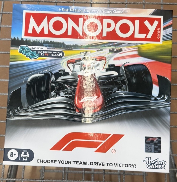 Monopoly F1 Edition Board Game  - Hasbro Games - NEW All 11 Tokens/Teams