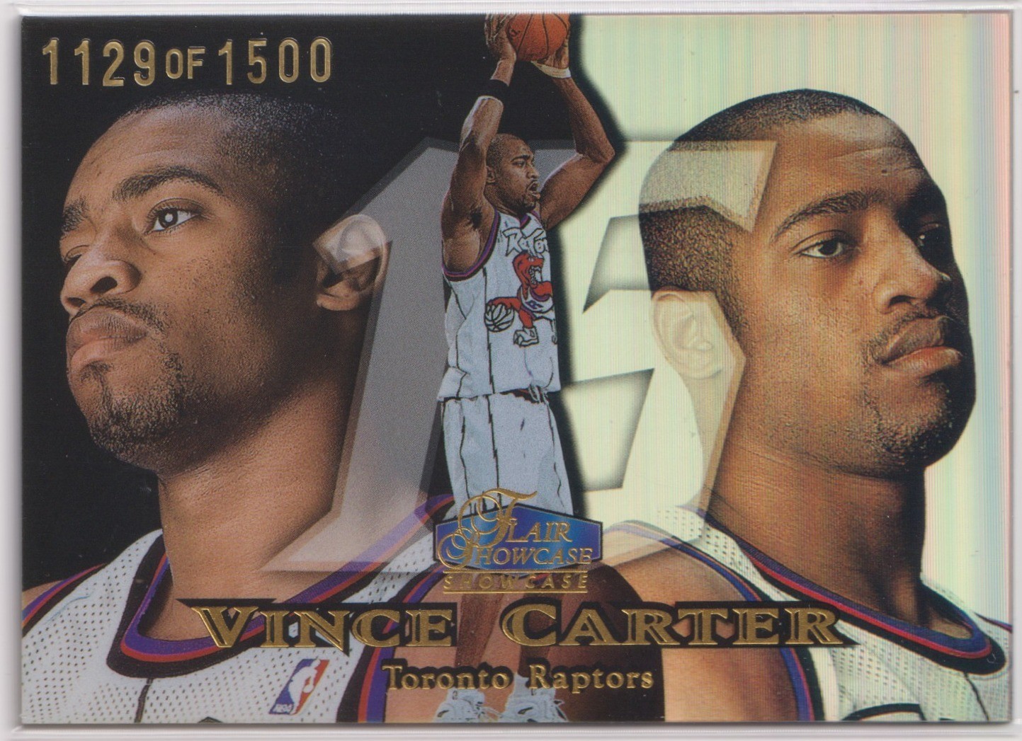 1998-99 Fleer Flair Showcase Vince Carter Row 1 Showpiece #25 SP /1500 Raptors 1998-99 Fleer Flair Showcase Vince Carter Row 1 Showpiece #25 SP /1500 Raptors