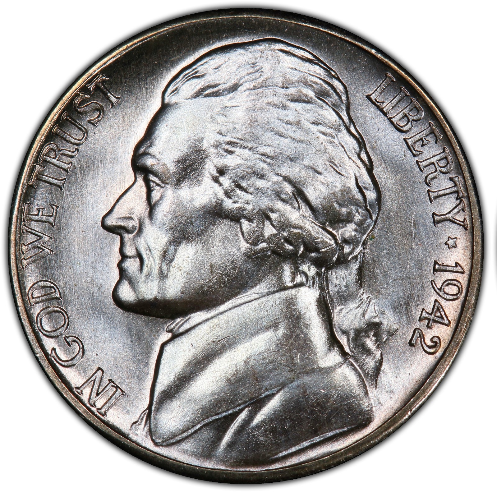 1942-S 5c Silver Jefferson War Nickel Superb Gem BU++ US Coin
