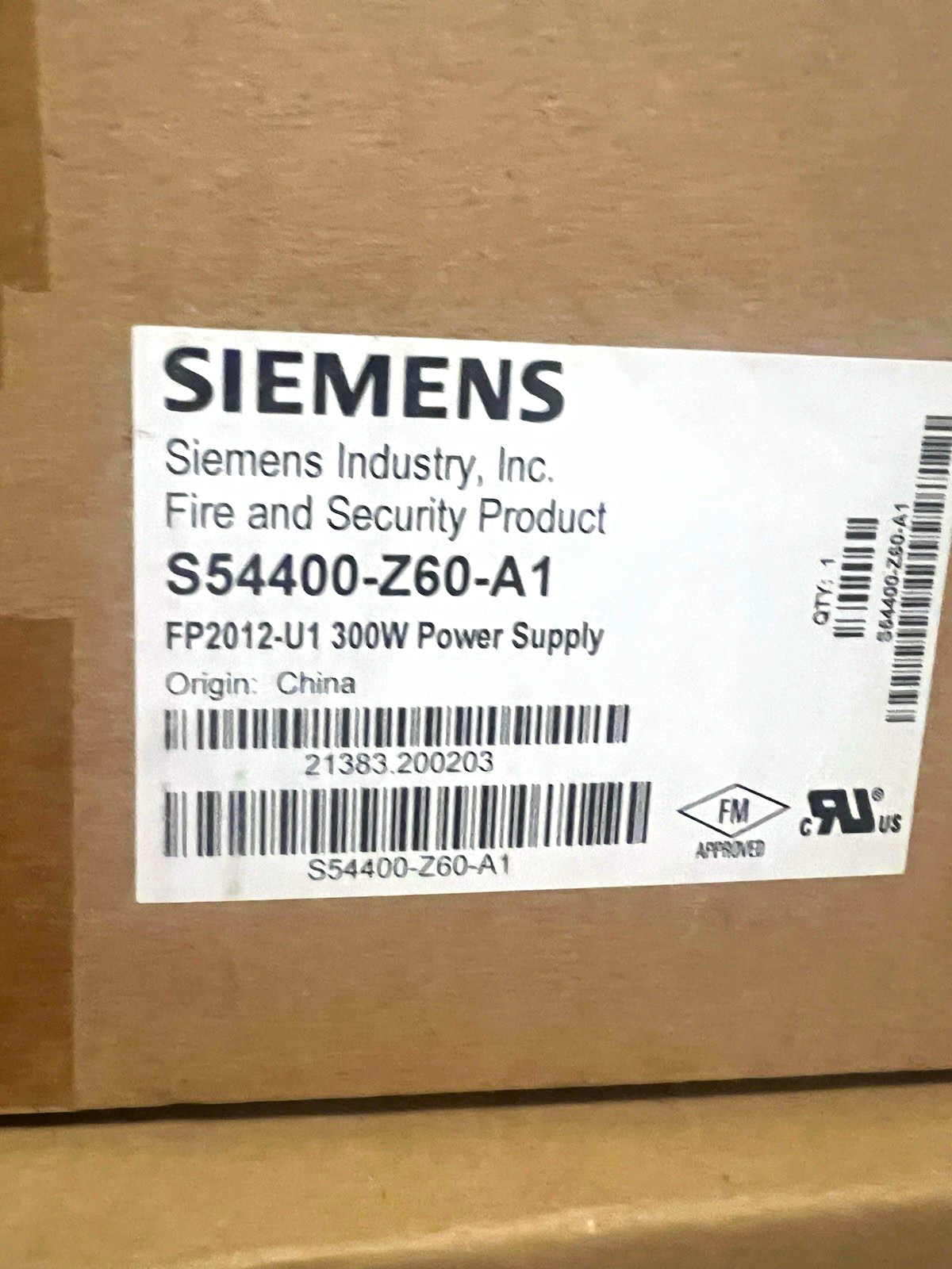 Siemens FP2012-U1 300W Power Supply Module S54400-Z60-A1