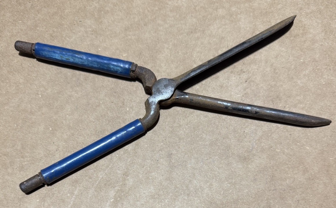 Antique German Marcel Hair curling Iron/Curling Tongs Germany Marked