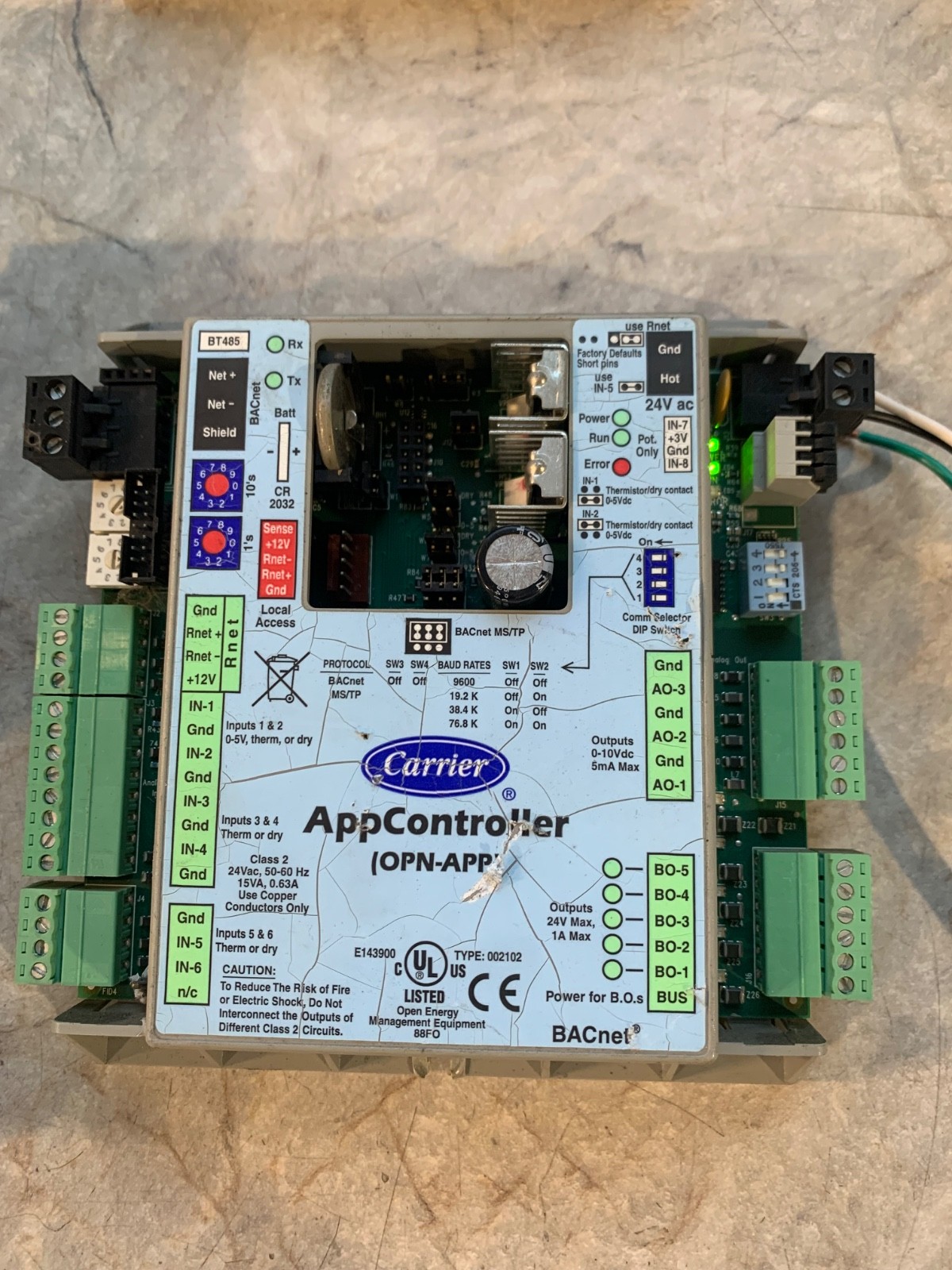 Carrier OPN-APP AppController HVAC - Power On Tested - Please Read Description