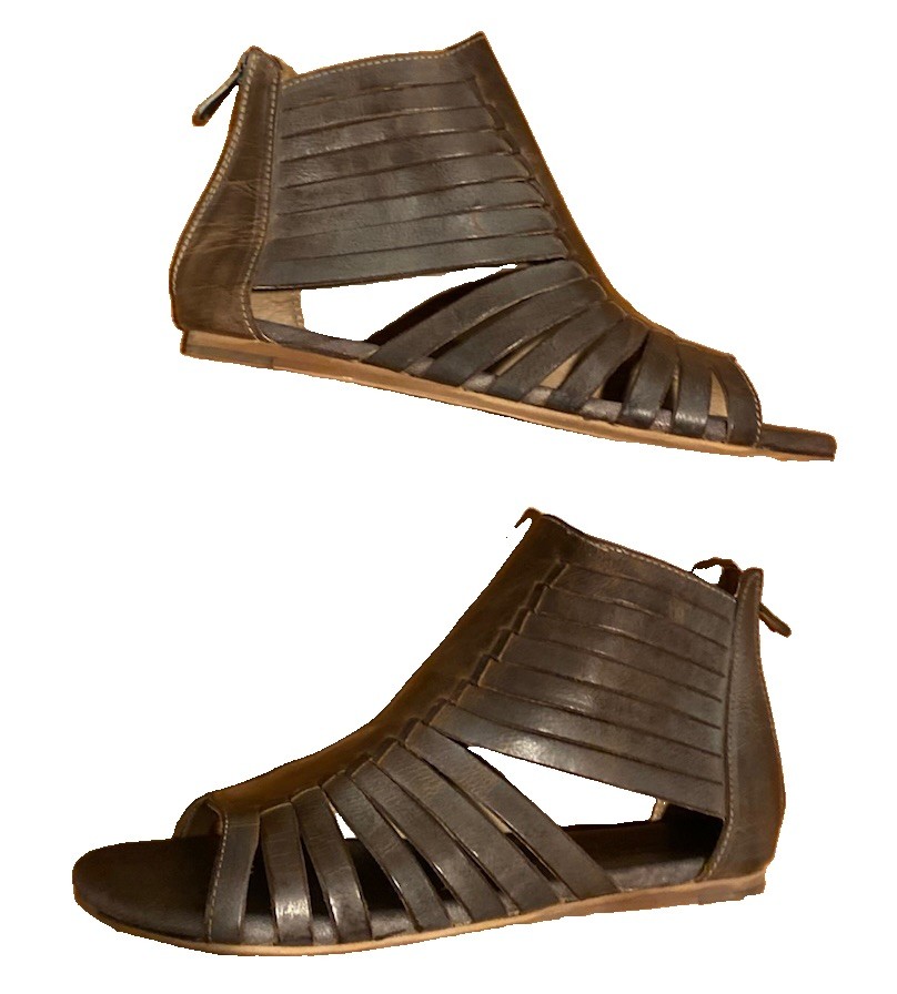 Roan By Bed Stu Pearl Brown Leather Gladiator Sandals BOHO Size US 8 NWOB