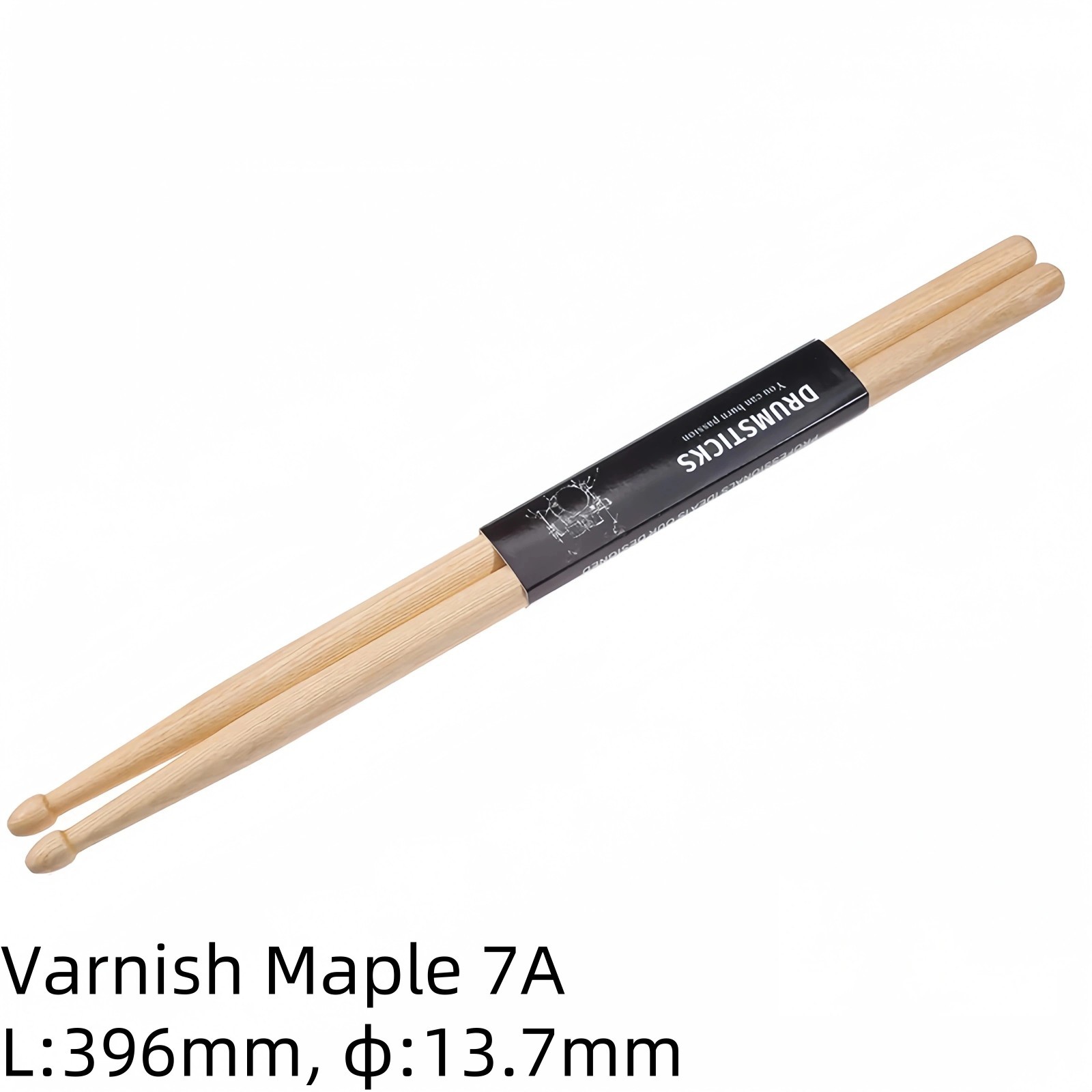 Drum Sticks, 2 Pair 5A Maple Drumsticks - made of hard maple wood