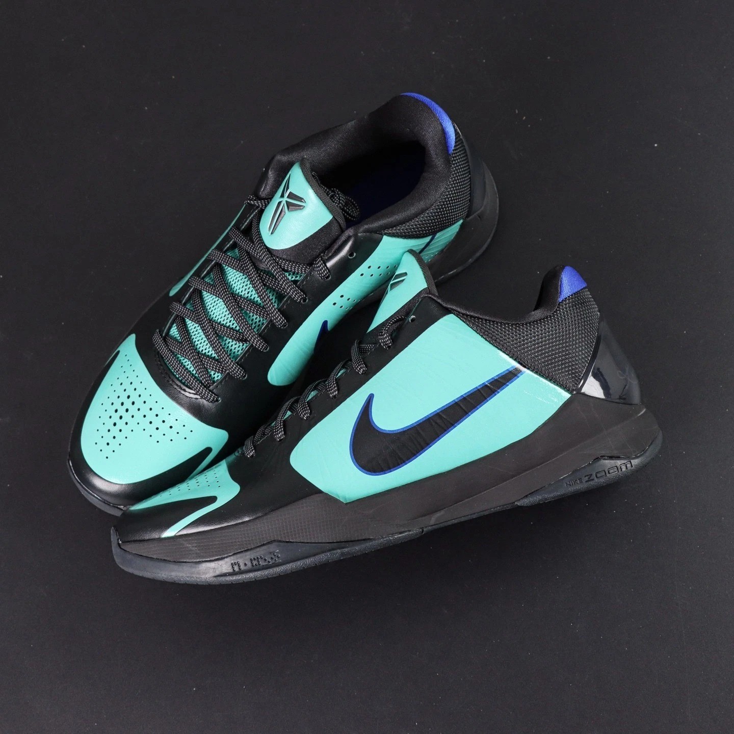 Zoom Kobe 5 Tiffany Men\'s Basketball Shoes Green IH0274-300 Black Protro Low Top
