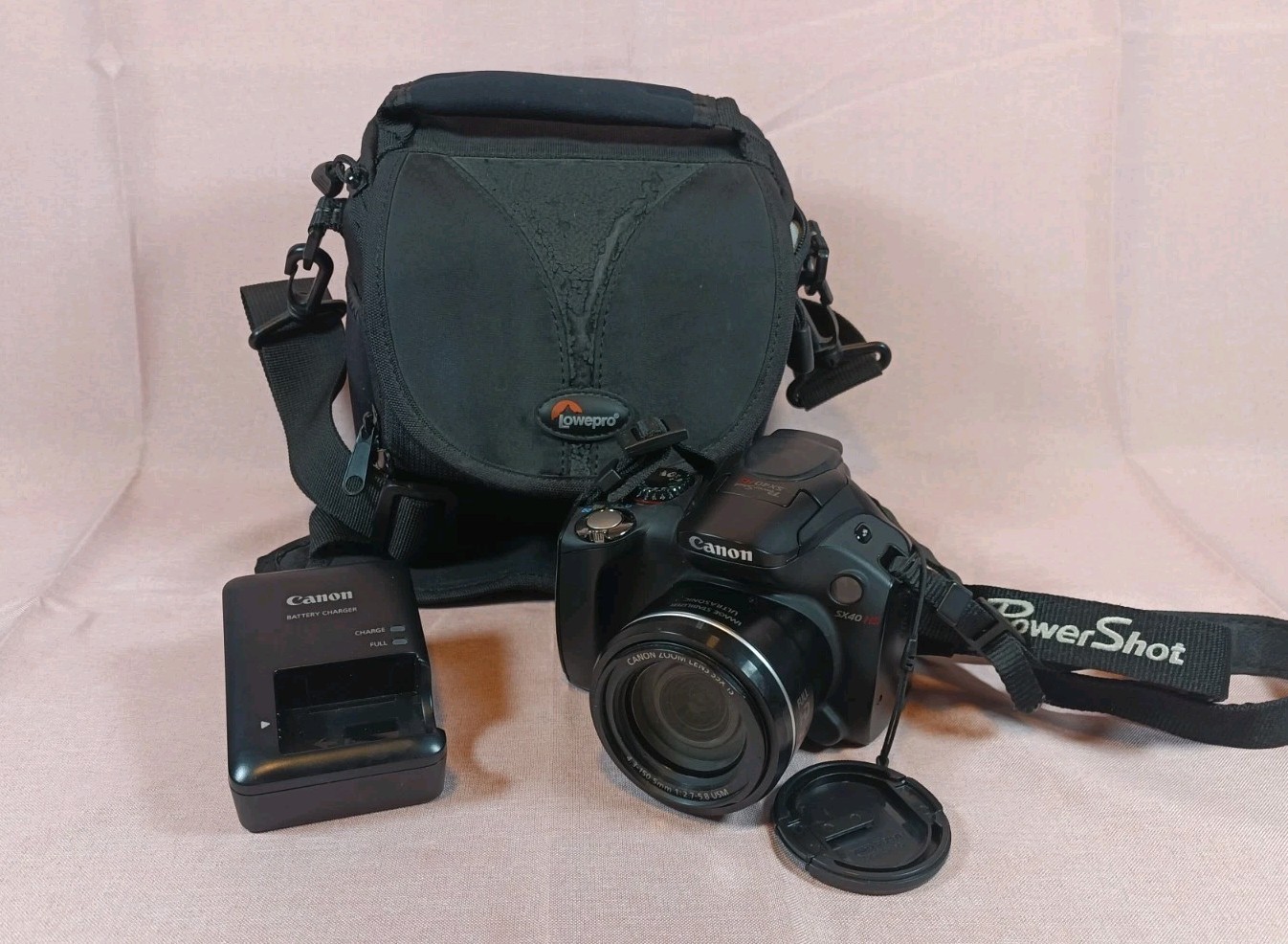 Canon PowerShot SX40 HS 12.1MP 35x Zoom Camera Charger Bag Tested Canon PowerShot SX40 HS 12.1MP 35x Zoom Camera Charger Bag Tested