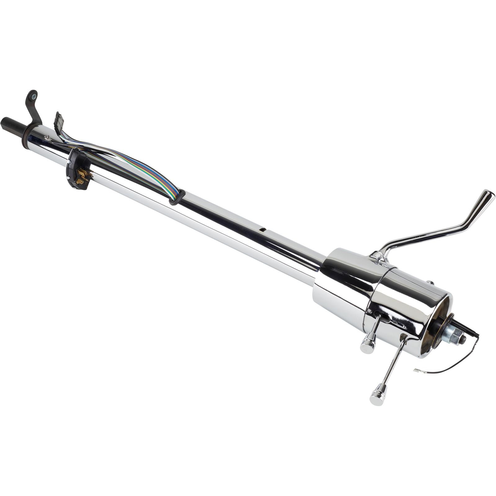 Tilt/Shift Steering Column, Chrome, Fits Chevy Passenger Car 1957