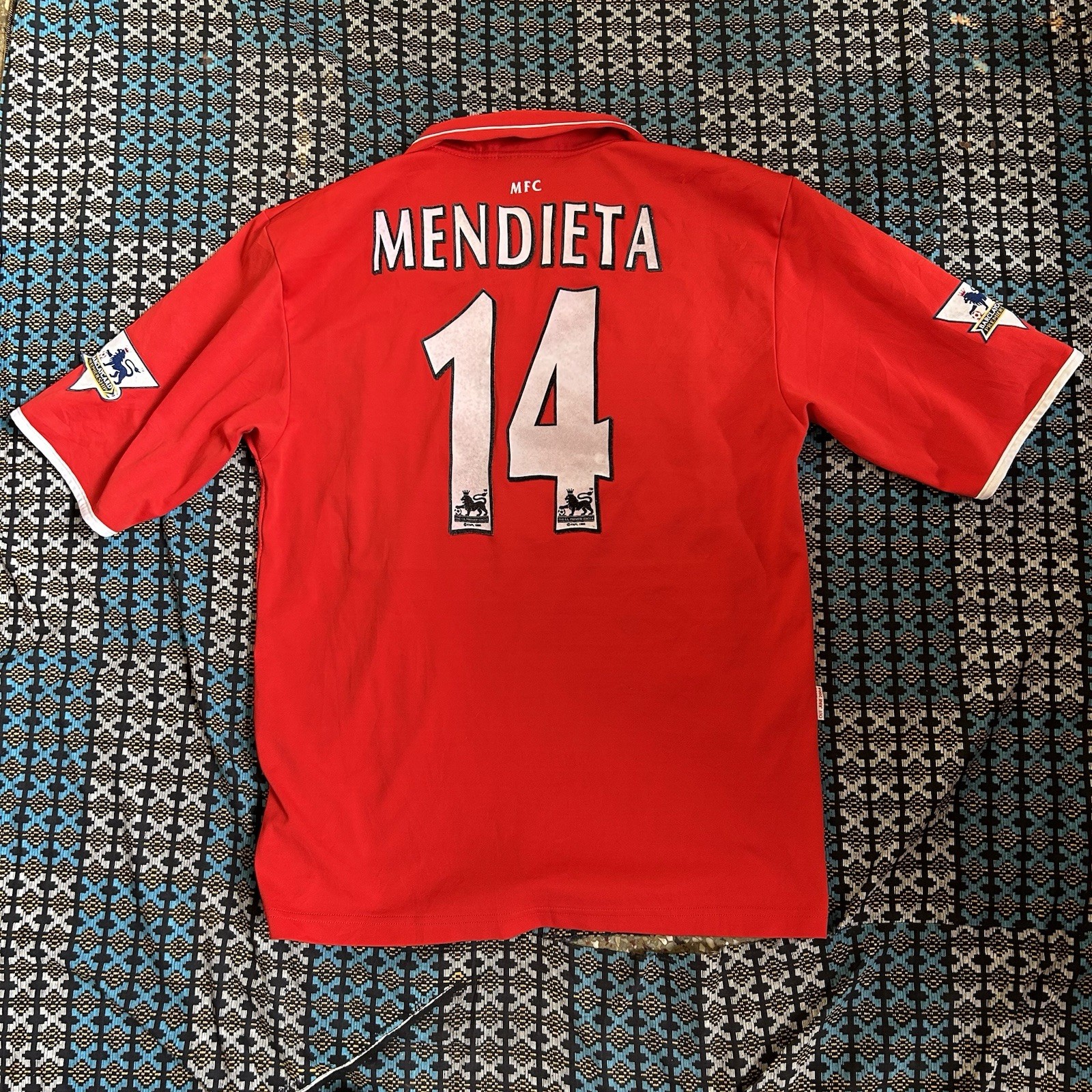 Vintage 2003-04 Errea Middlesbrough Home (Authentic) Football Jersey #14Mendieta Vintage 2003-04 Errea Middlesbrough Home (Authentic) Football Jersey #14Mendieta