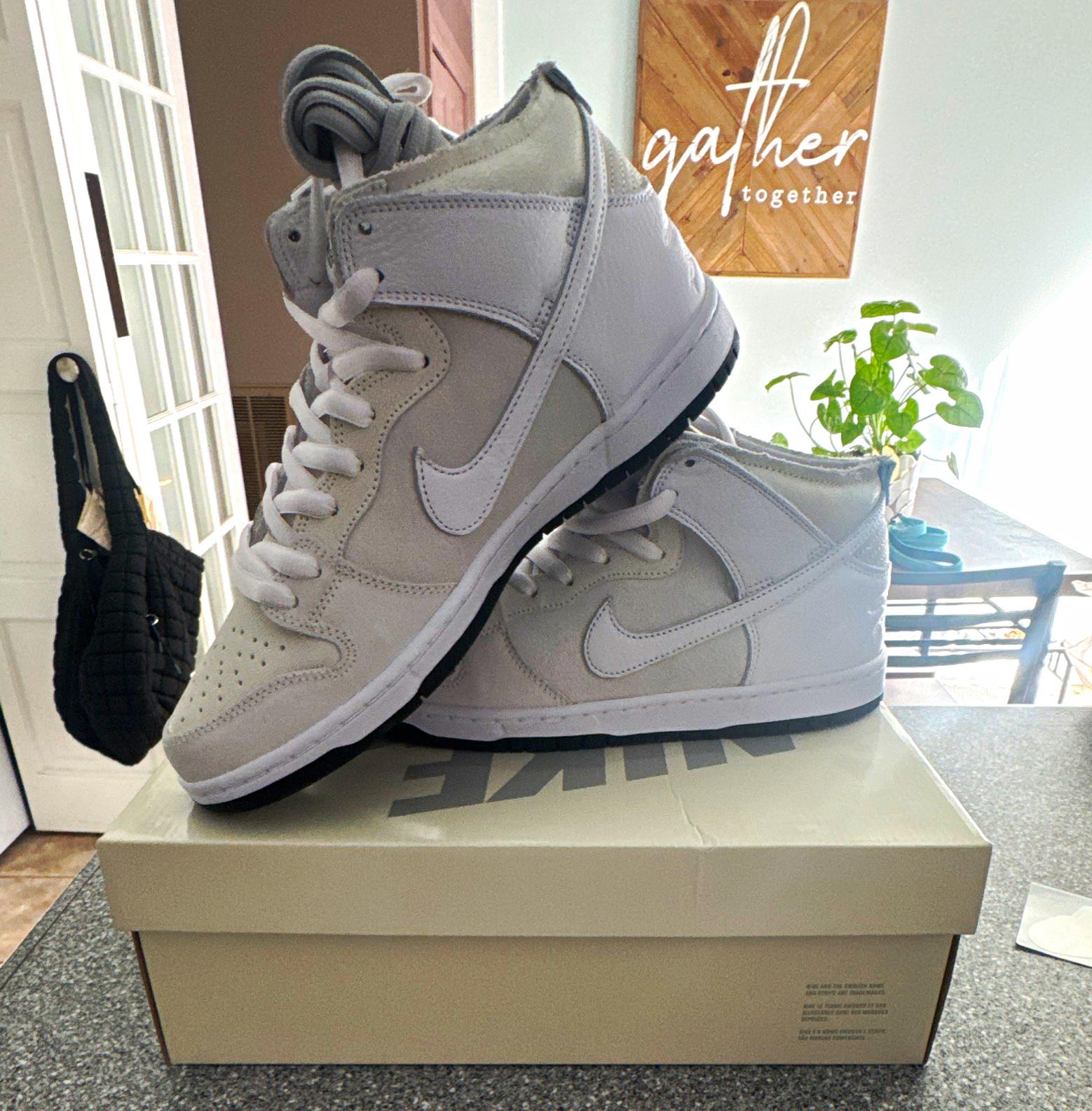 Nike SB Dunk High QS White/Black Skateboarding Shoes Medium (D) US 11