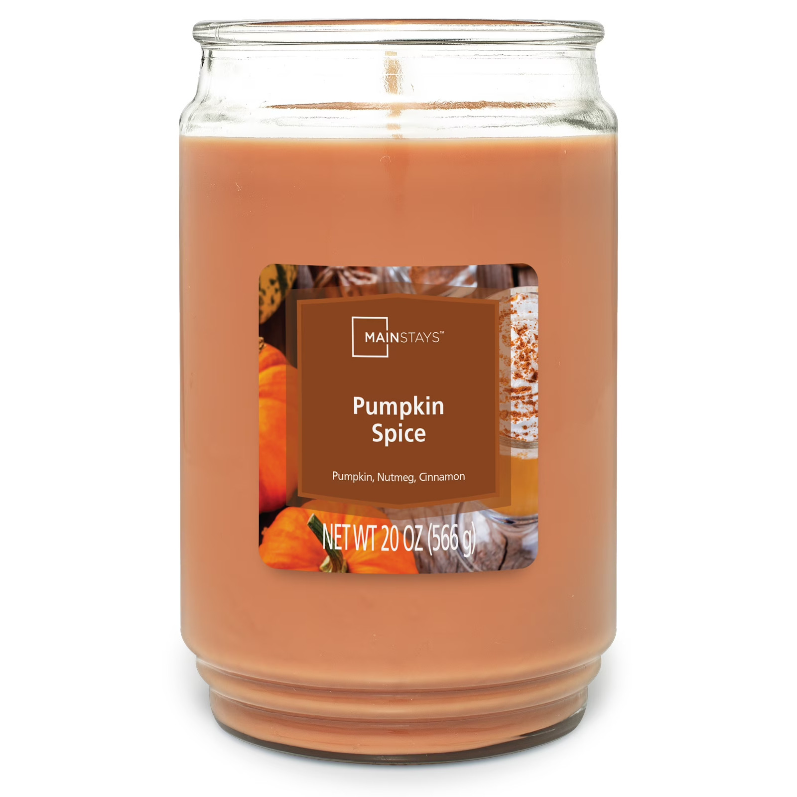 Pumpkin Spice Scented single Wick candle Large jar 20 Ounces Home Fragrance....
