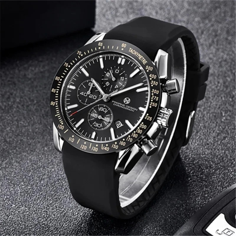 Pagani Design PRX Men\'s Quartz Watch Rubber Strap Luxury Sports Casual
