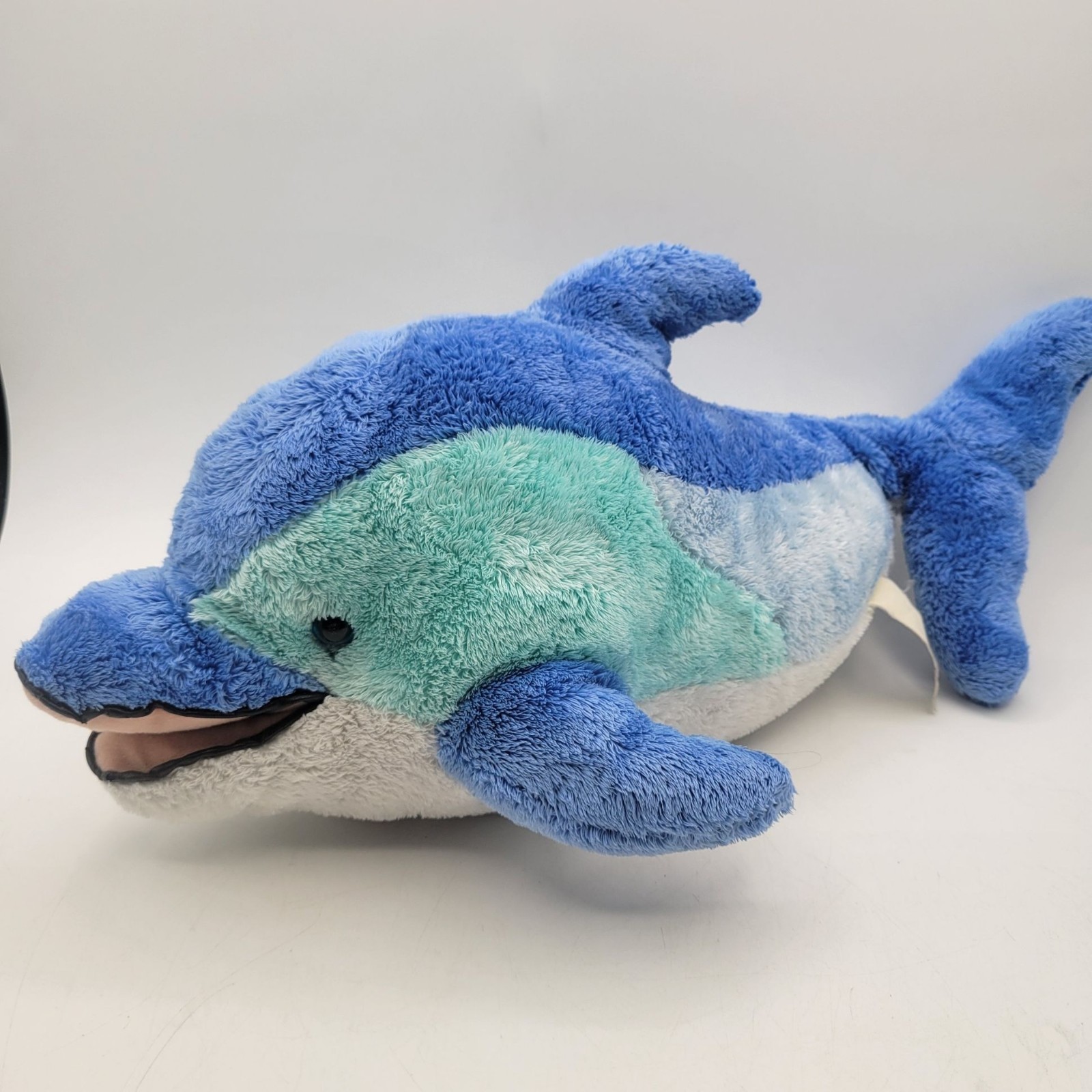 Toys R Us Animal Alley Blue Dolphin Multicolored Porpoise Plush 16\